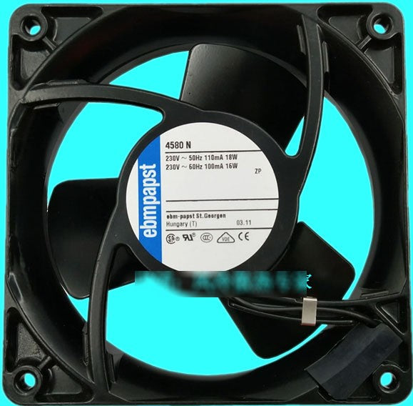 Ebmpapst 4580N 230V 110mA/100mA 18/16W 2wires Cooling Fan Ebmpapst 4580N 230V 110mA/100mA 18/16W 2wires Cooling Fan